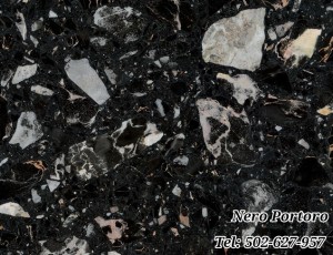 Aglomarmur / Konglomerat marmurowy Nero Portoro  / Merkam