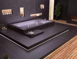 Okładzina ścienna i wanny z konglomeratu Technistone