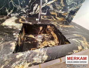 Blat kuchenny / wyspa  z granitu Belveder / Merkam