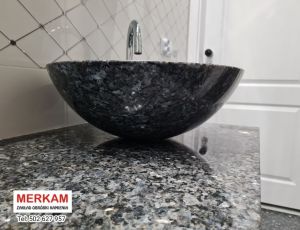 Blat lazienkowy  / umywalka z granitu Lablador Blue / Merkam