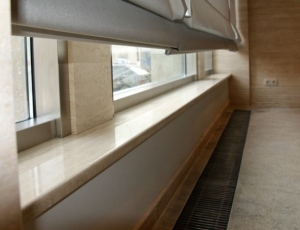 Parapet z marmuru Crema Marfil  marmurowe parapety na wymiar / Merkam lodz