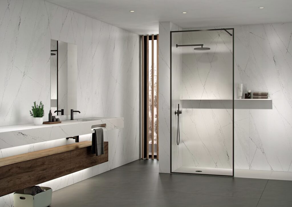 Blat łazienkowy z konglomeratu -ethereal-noctis Silestone