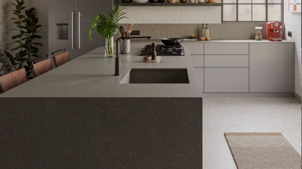 Blat z konglomeratu Silestone Urban Crush TOP-1 na rynku 25 lat gwarancji plamoodporności i trwałości