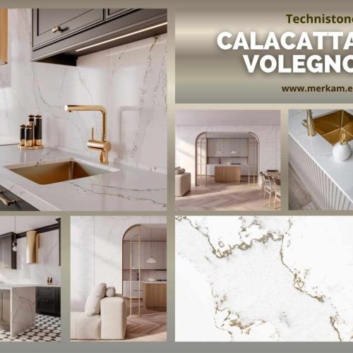 Blat kuchenny z konglomeratu Technistone Calacatta Volegno