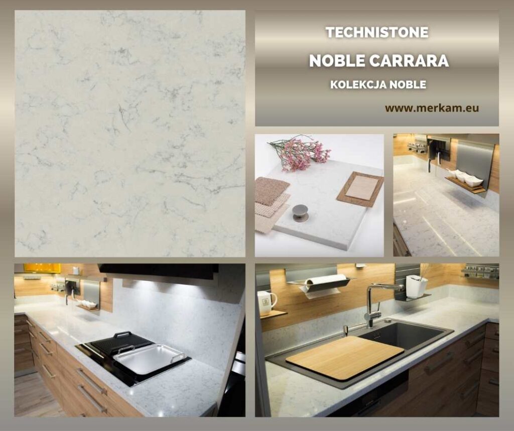 Blat kuchenny z konglomeratu Technistone Noble Carrara