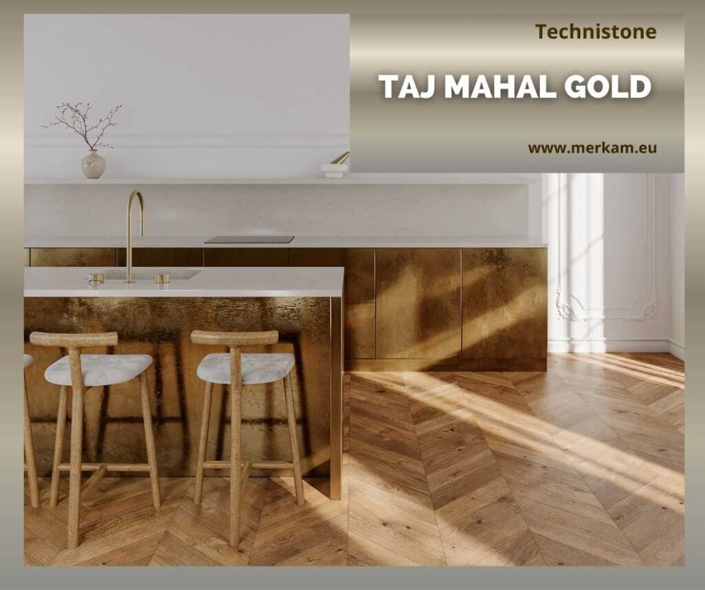 Blaty matowe Taj Mahal Gold Technistone – luksus bez odcisków palców