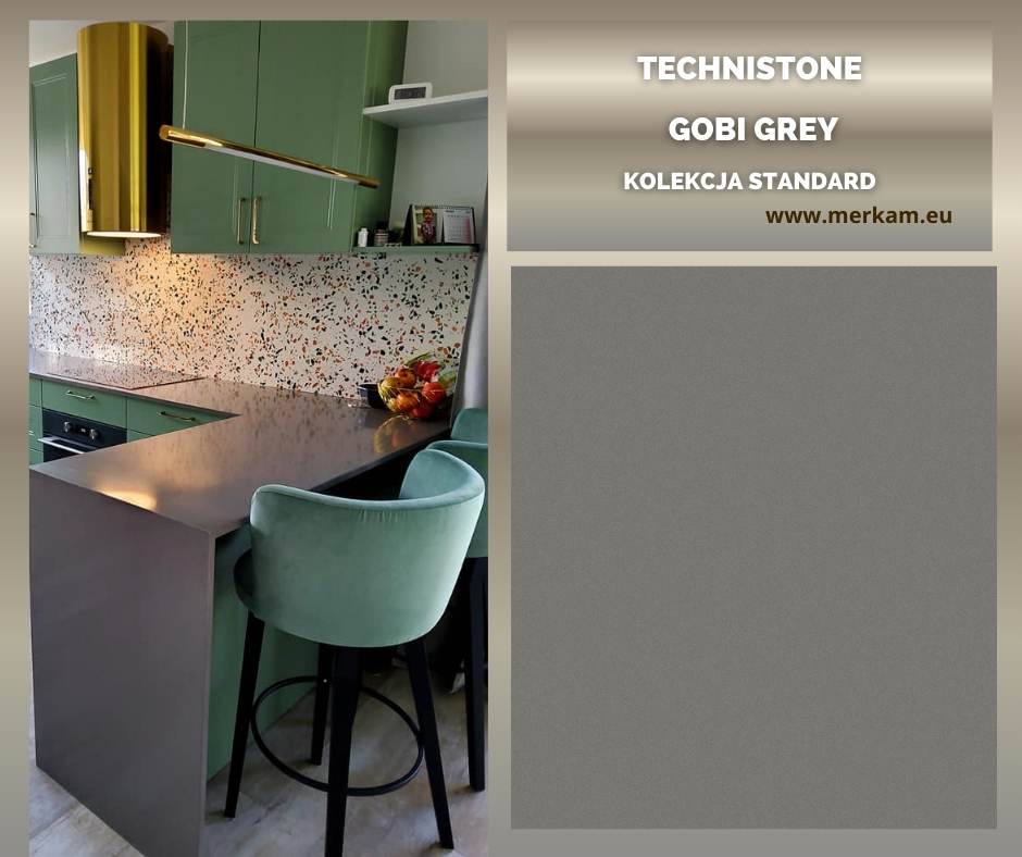 Kolekcje Technistone w Łodzi – wzory i kolory 2026 Realizacja Merkam Łódź Gobi Grey