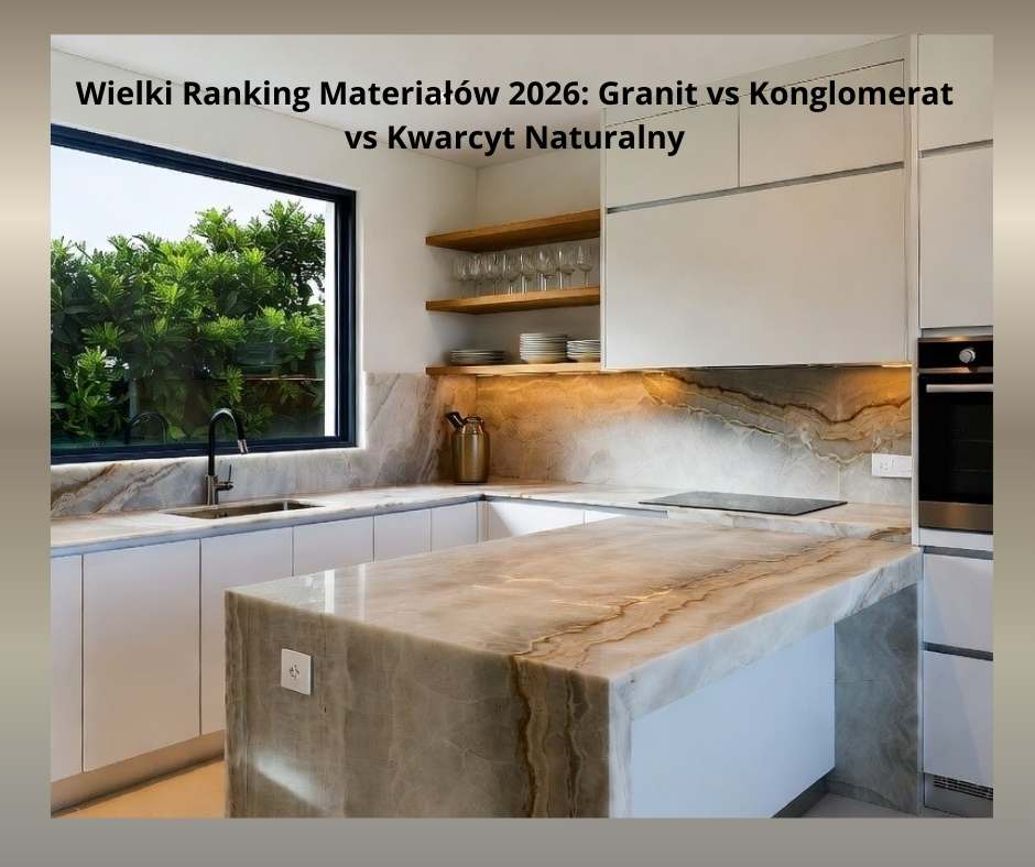 Wielki Ranking Materiałów 2026 Granit vs Konglomerat vs Kwarcyt Naturalny.
