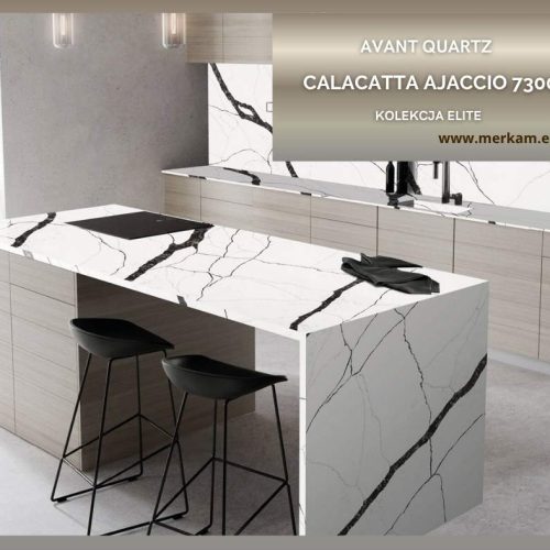 Blat kuchenny z konglomeratu Avant Calacatta Ajaccio