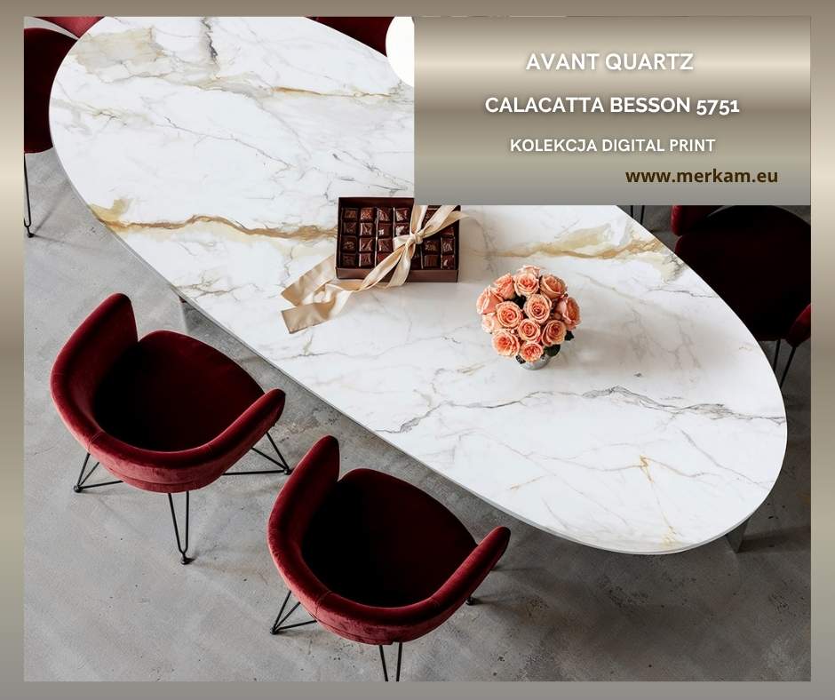Blat kuchenny z konglomeratu Avant Calacatta Besson 5751