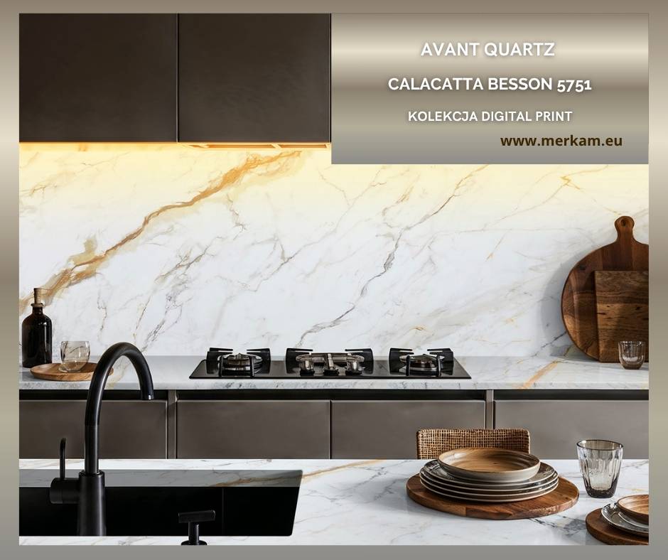 Blat kuchenny z konglomeratu Avant Calacatta Besson 5751