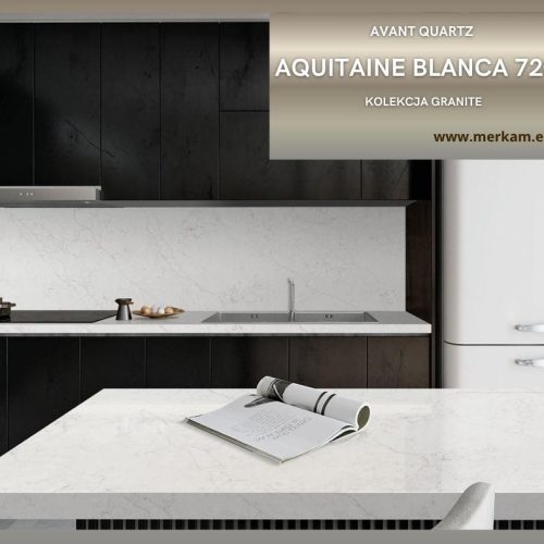 Blat kuchenny z konglomeratu Avant Quartz Aquitaine Blanca 7200