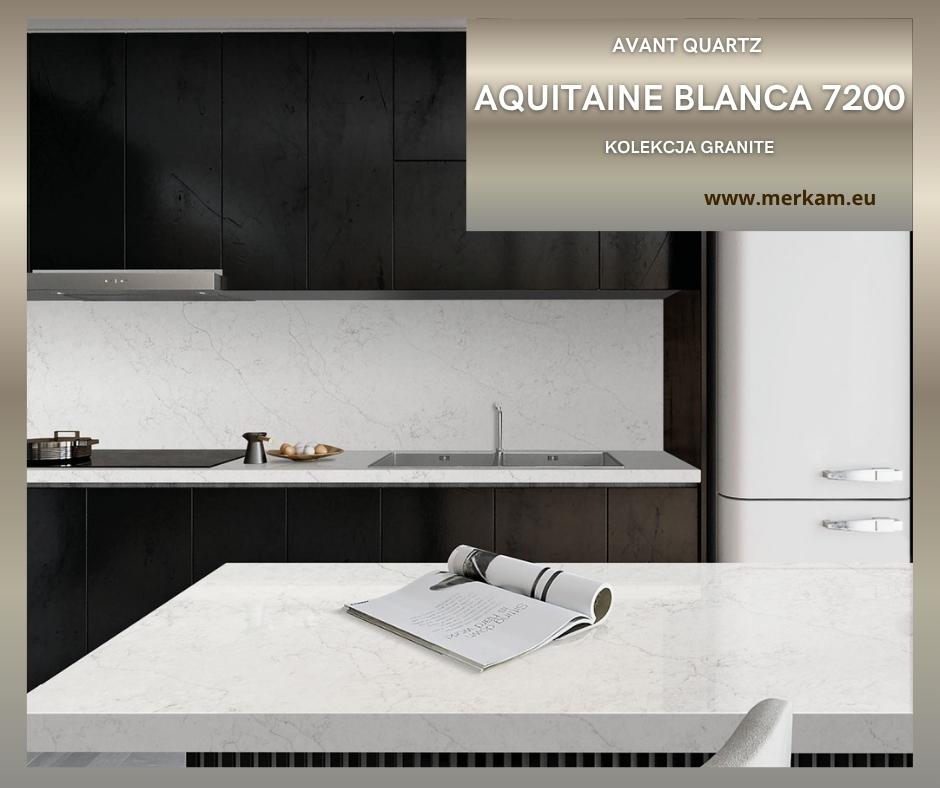 Blat kuchenny z konglomeratu Avant Quartz Aquitaine Blanca 7200