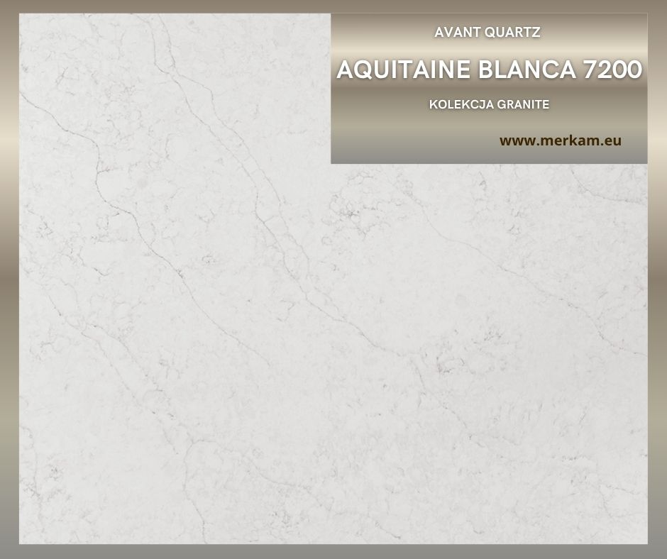 Blat kuchenny z konglomeratu Avant Quartz Aquitaine Blanca