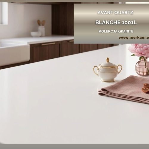 Blat kuchenny z konglomeratu Avant Quartz Blanche