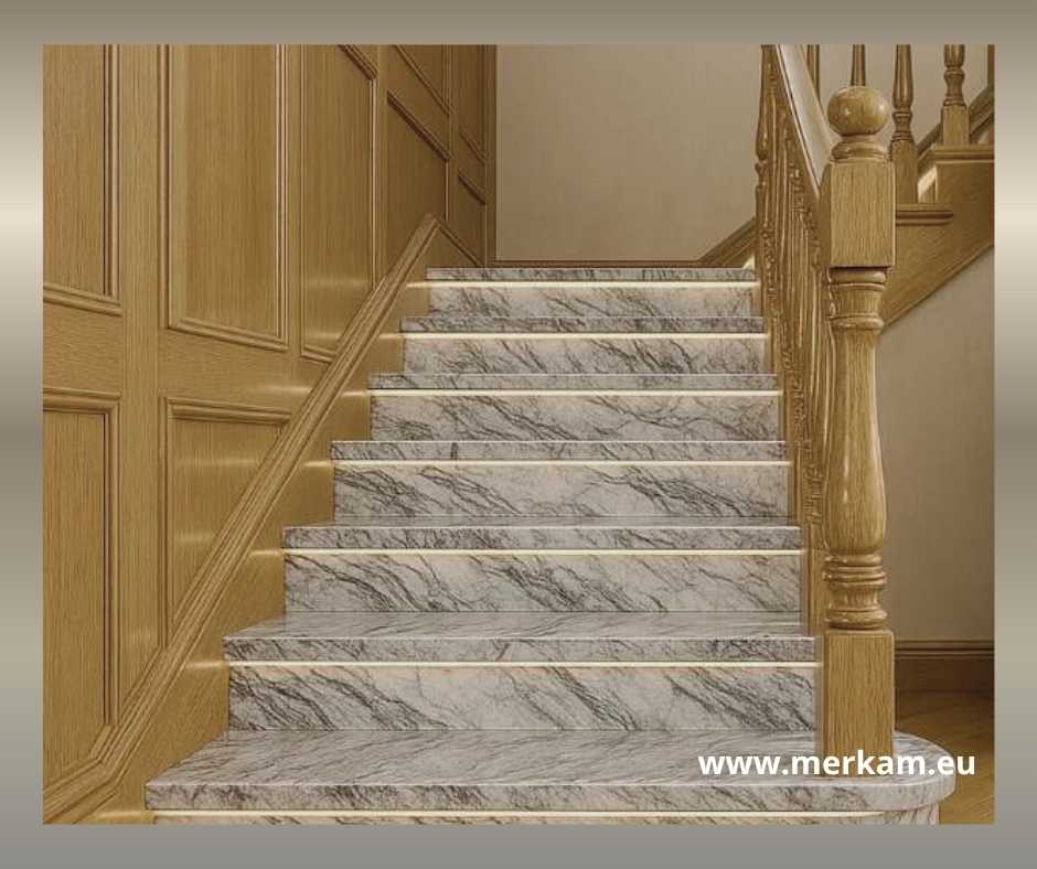 Schody z granitu Viscount White