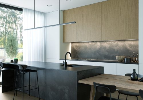 Blat kuchenny z konglomeratu Metropole Nero Technistone / Merkam