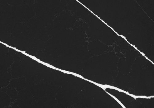 Czary z białą żyłą Blat kuchenny z konglomeratu Poetic Black Technistone / Merkam